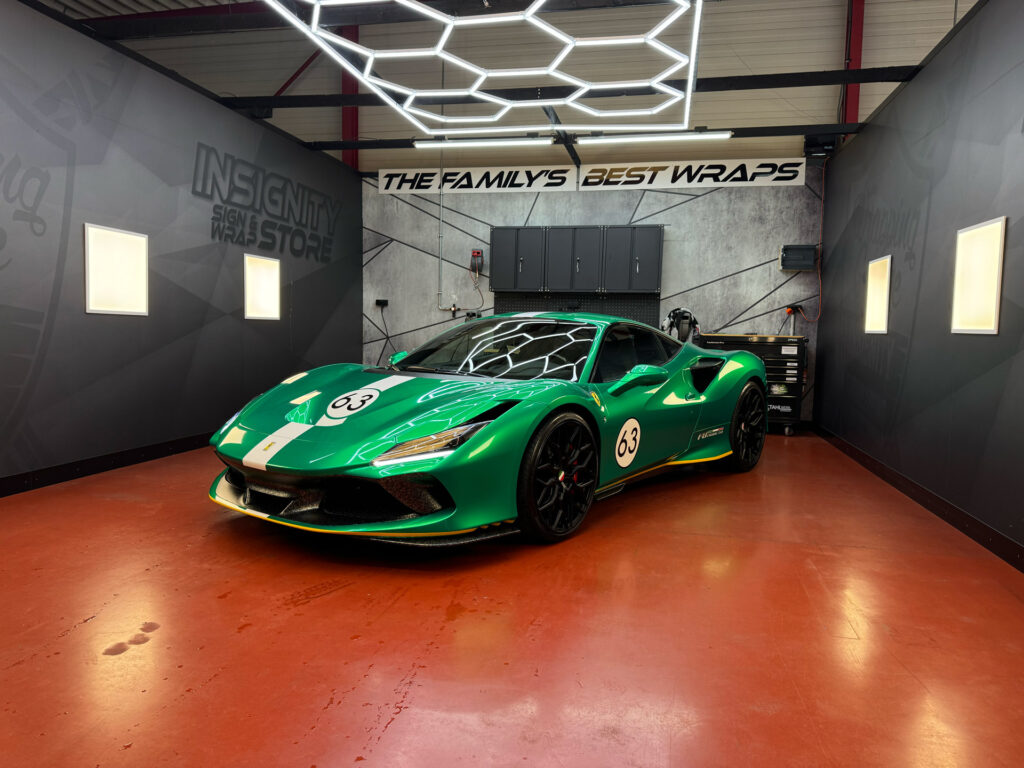 Ferrari f8 enviious green side