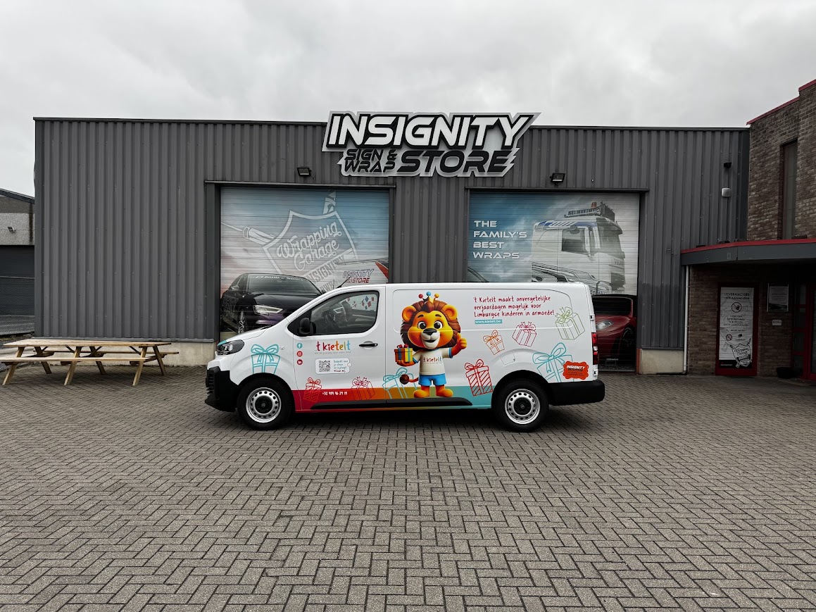 Belettering t' kietelt